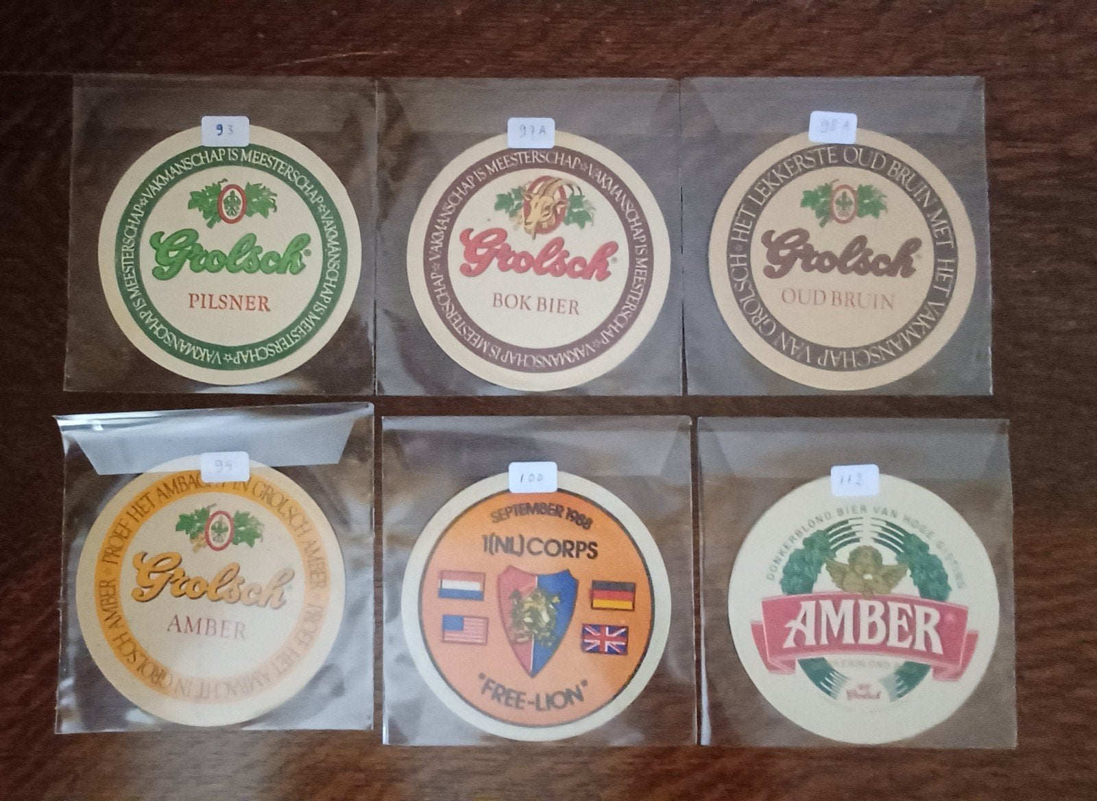 Grolsch Viltjes Collectie - Pilsner, Bok, Oud Bruin, Amber, Ophalen of Verzenden, Zo goed als nieuw, Viltje(s), Grolsch