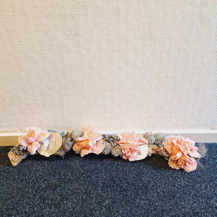 Decoratieve Tak met Bloemen (Roze)