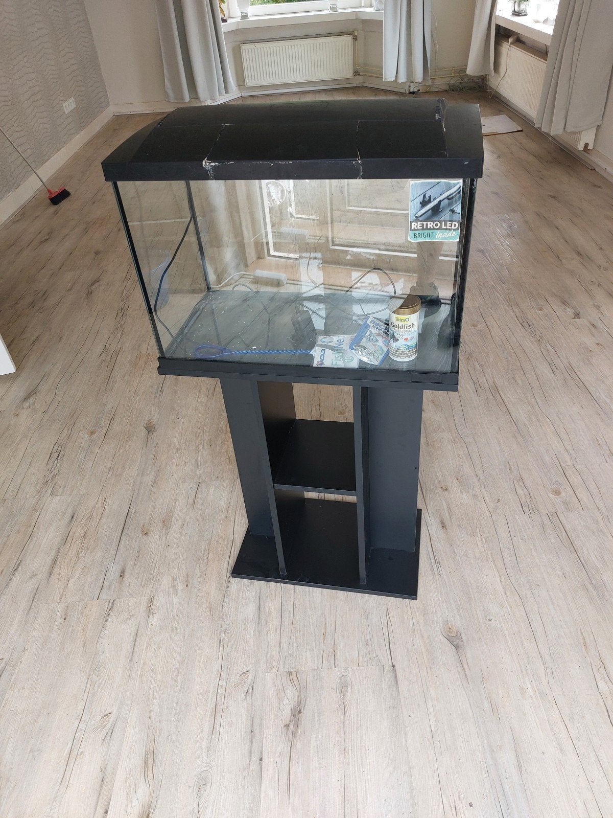 Aquarium 60 liter ziet er zeer goed uit met led verlichting, Ophalen of Verzenden, Zo goed als nieuw, Leeg aquarium