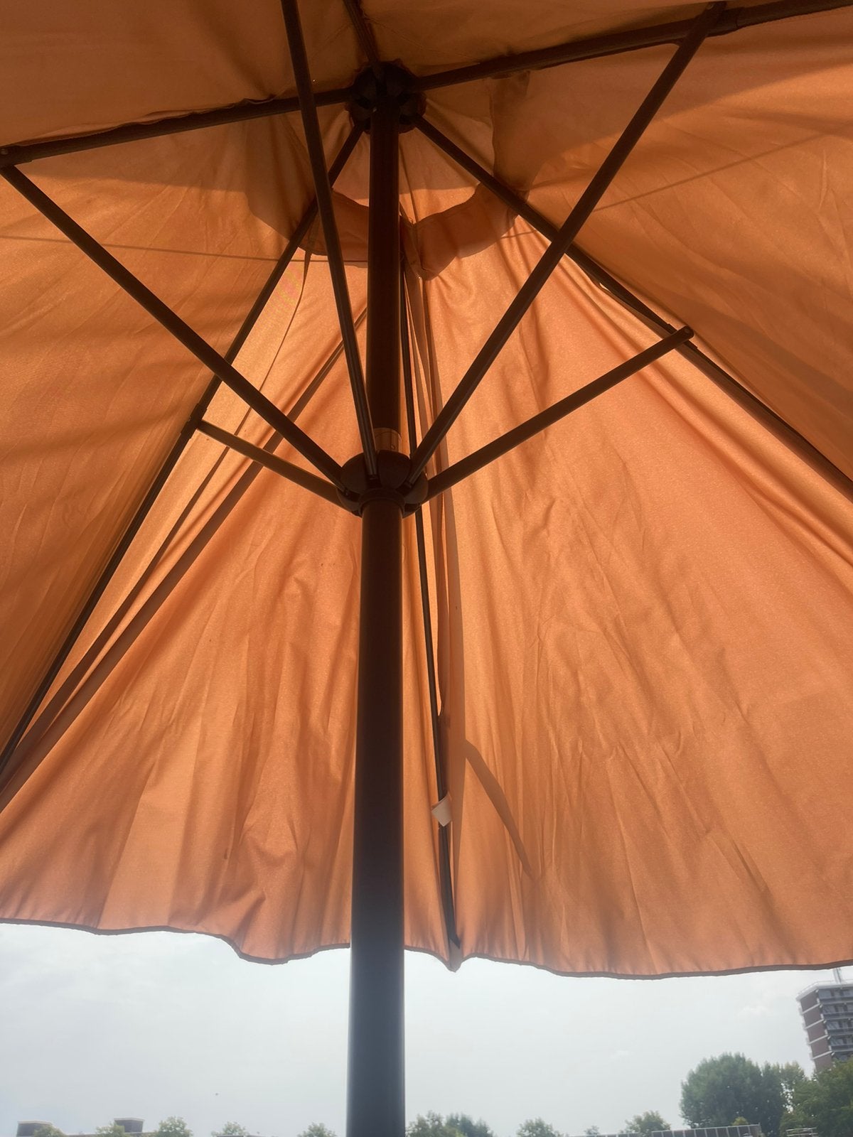 LIVARNO HOME parasol 300cm, Ophalen, Verstelbaar, Zo goed als nieuw, 1 tot 2 meter
