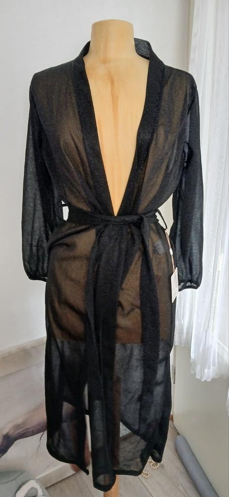Nieuwe zwarte sexy Duster mt M, Kleding | Dames, Verzenden, Zwart, Overige typen
