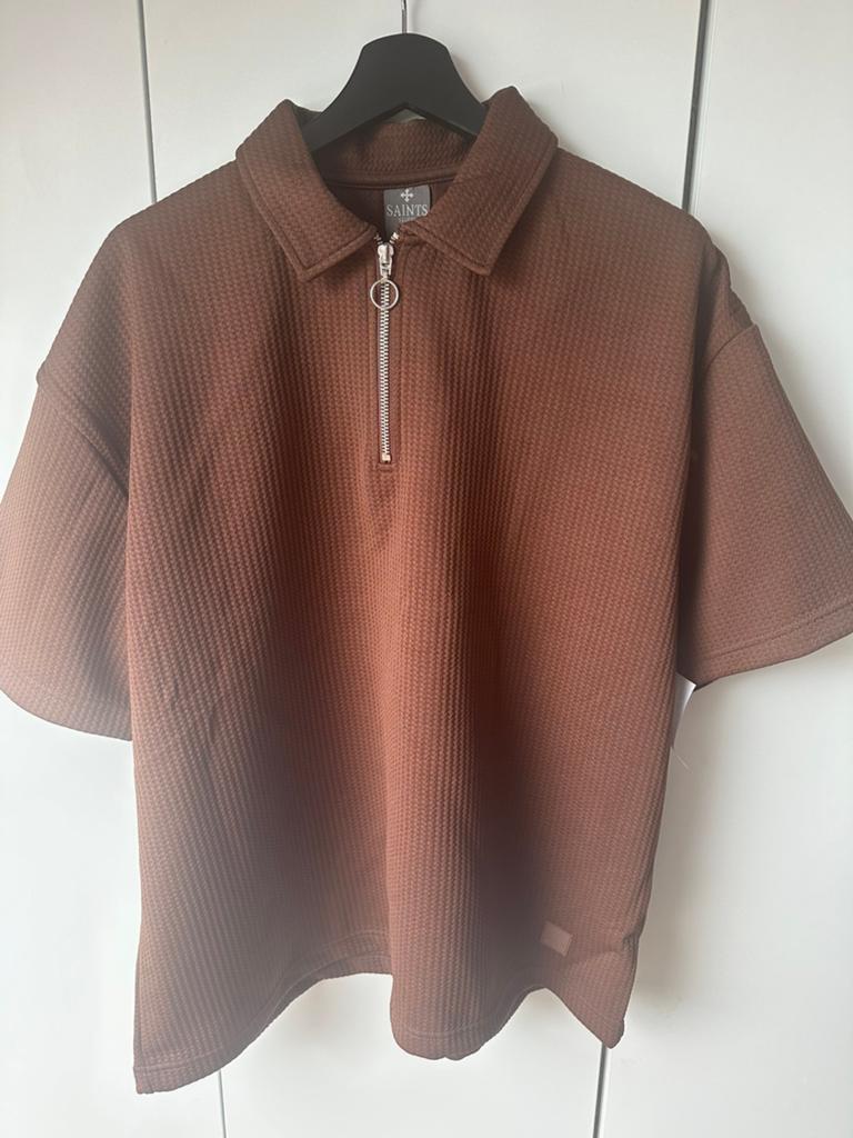 Saints studio, Kleding | Heren, Polo's, Ophalen, Zo goed als nieuw, Maat 56/58 (XL), Bruin
