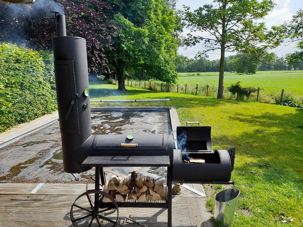 Offset Smoker, Chuck Train BBQ, Ophalen, Zo goed als nieuw, Overige merken