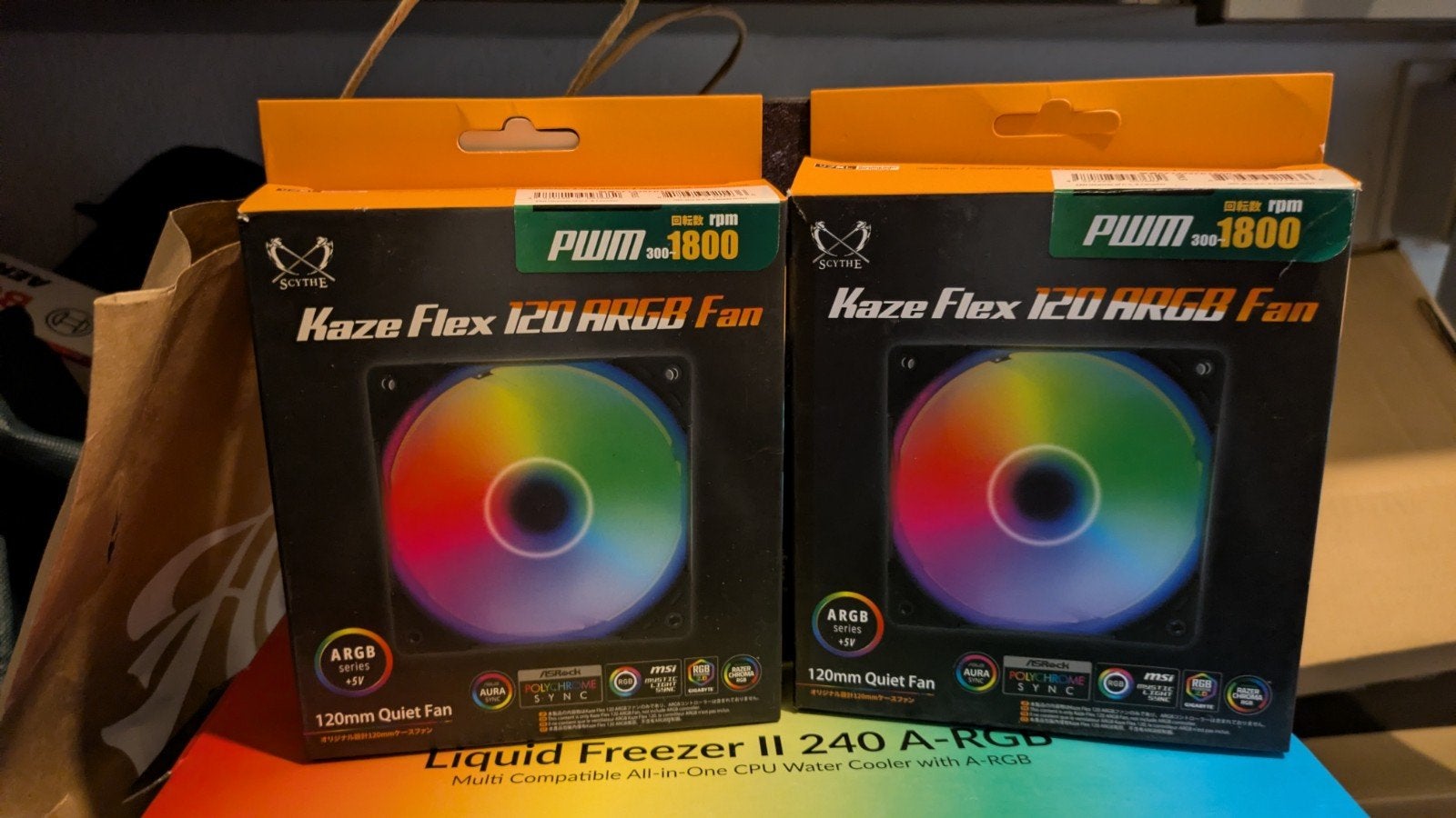 Scythe Kaze Flex 120 ARGB Fan (2 stuks), Ophalen of Verzenden, Nieuw, Luchtkoeling