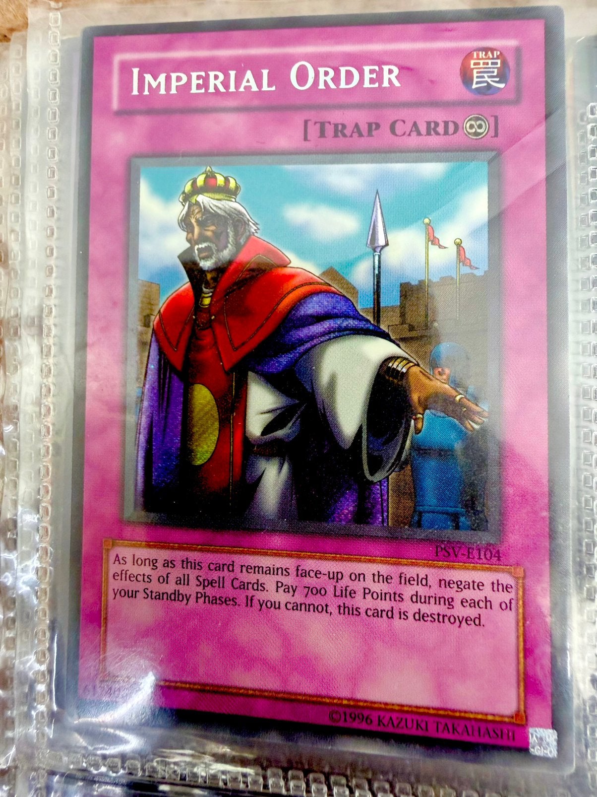 Yu-Gi-Oh! Imperial Order PSV-E104 Trap Card, Ophalen of Verzenden, Gebruikt, Losse kaart