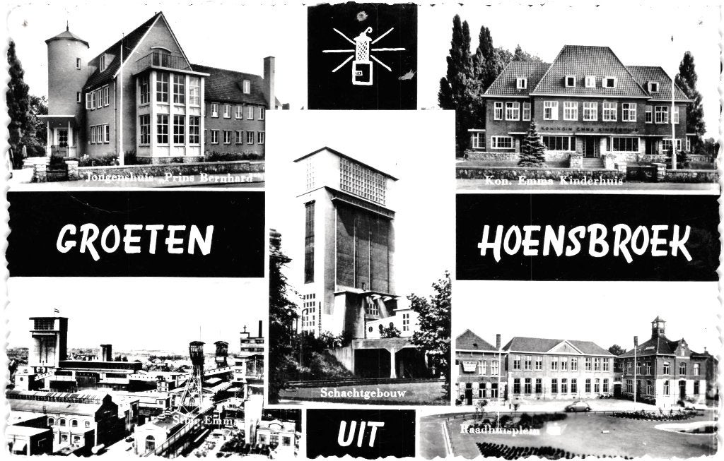 968181	Hoensbroek	Limburg	jr 50 60	 	Postzegel afgeweekt
