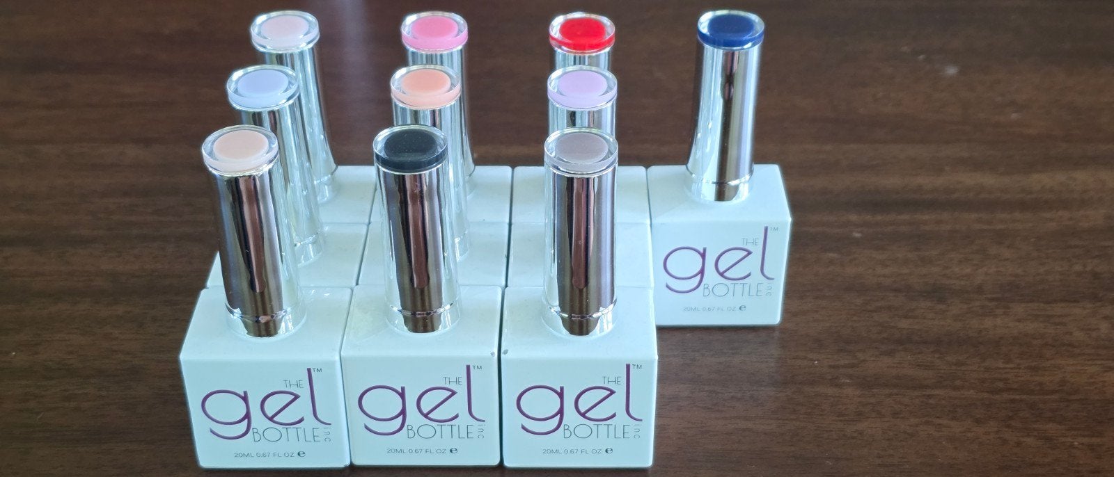 The GelBottle BIAB 20ml - 10 nieuwe ongebruikte kleuren, Overige kleuren, Verzenden, Zo goed als nieuw, Handen en Nagels