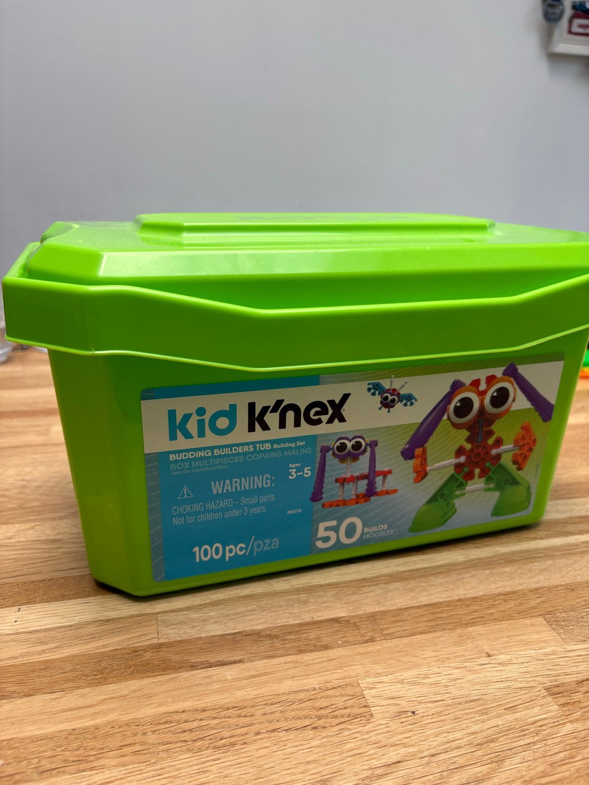 Kid K'nex Bouwset - 100 Stuks in Opbergdoos, Ophalen of Verzenden, Zo goed als nieuw, K'nex
