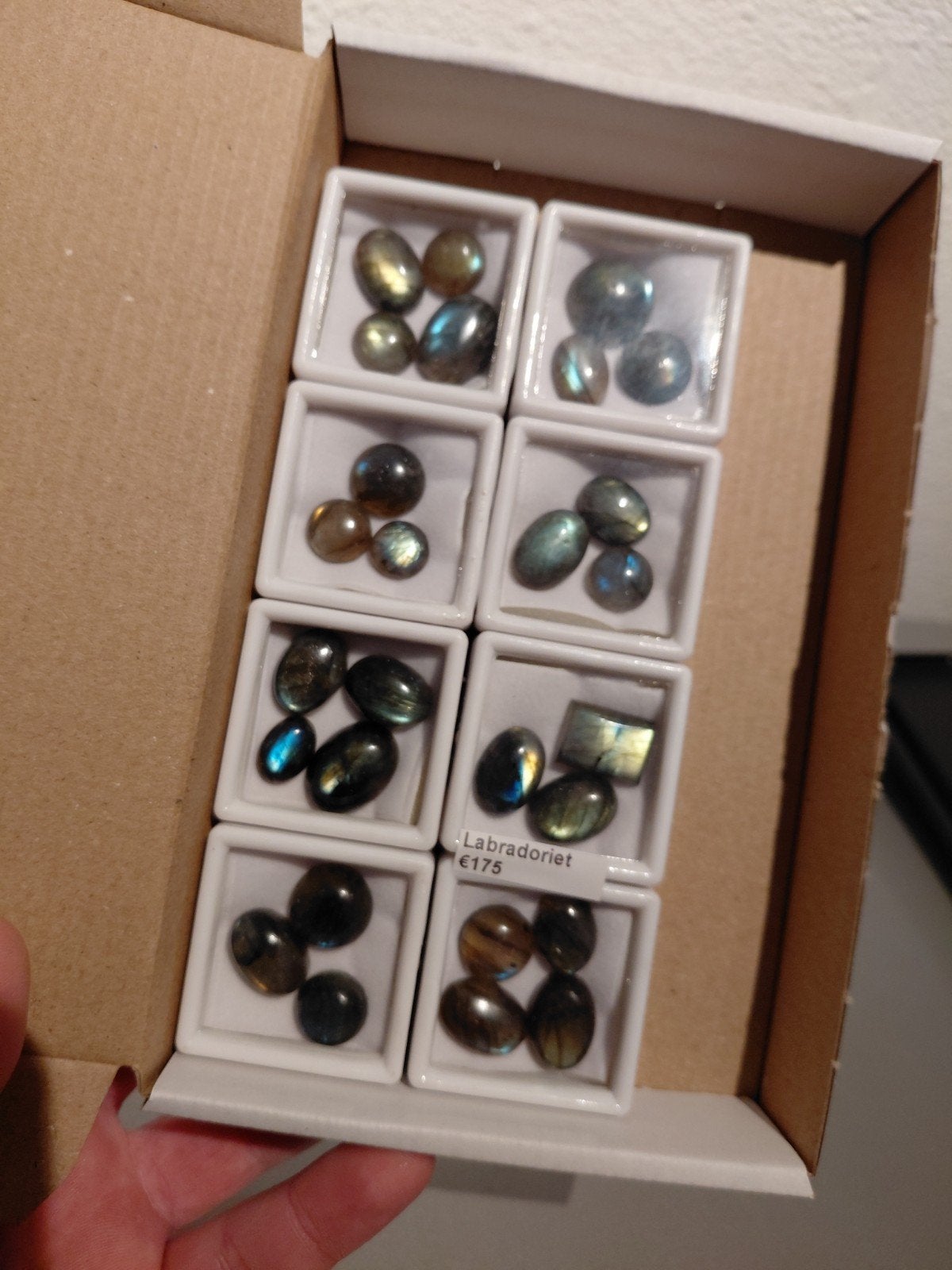 Partij A Kleuren labradoriet cabochons, Ophalen of Verzenden, Nieuw