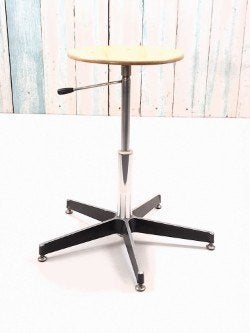 Vintage - kruk oud design sterpoot, Ophalen, In hoogte verstelbaar, Gebruikt, Hout