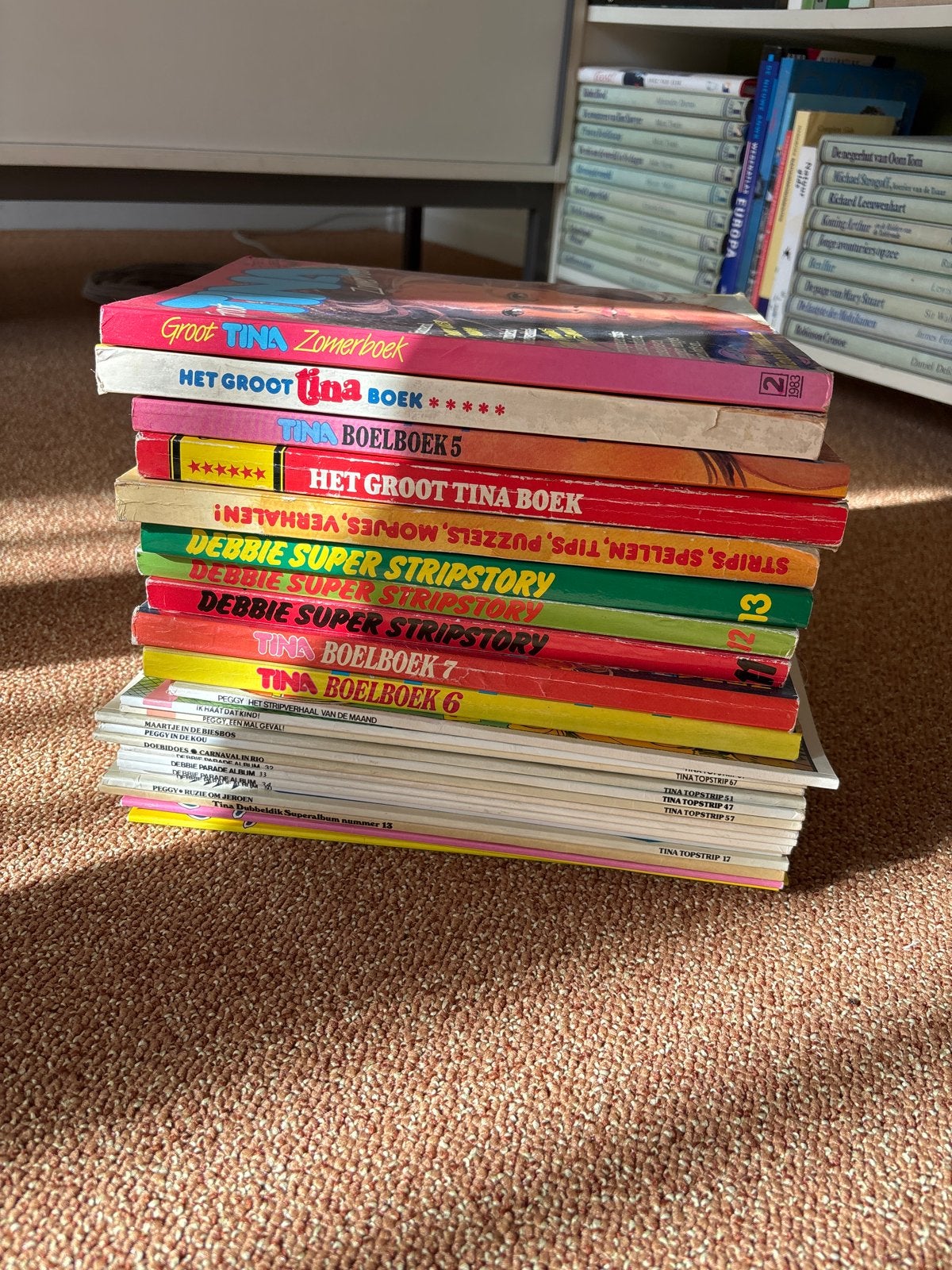 Grote collectie Tina Boek en Tina Stripboeken, Meerdere stripboeken, Ophalen, Gelezen