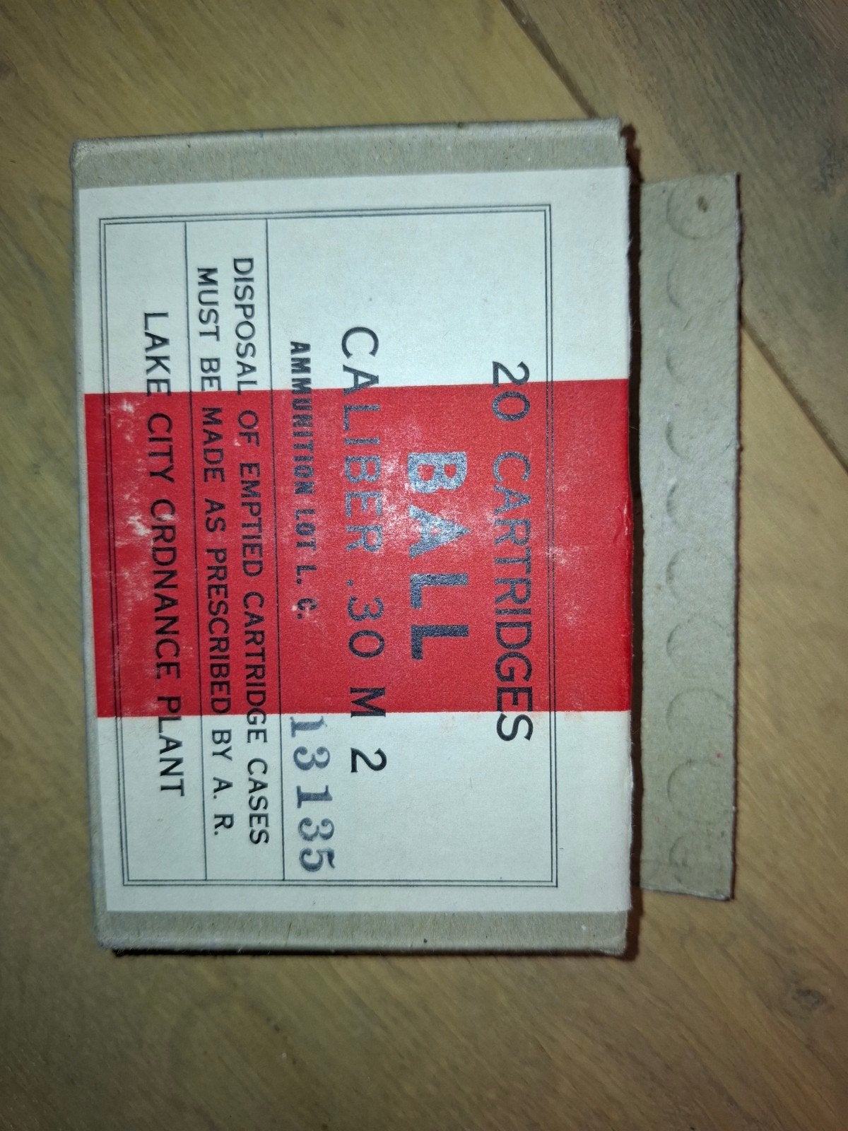 US WW2 .30 Cal M1 Garand Ball munitiedoosje –orgineel leeg, Verzamelen, Ophalen of Verzenden, Amerika