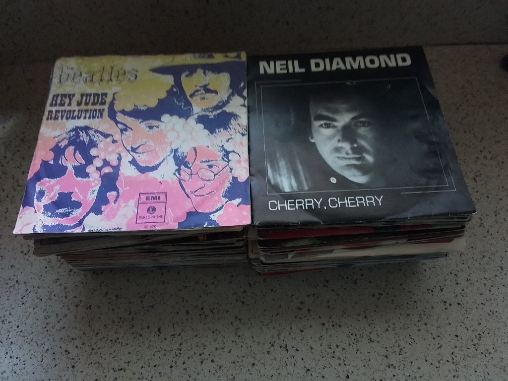 Partijtje singles (singels), Cd's en Dvd's, Ophalen of Verzenden, Gebruikt, 7 inch, Pop
