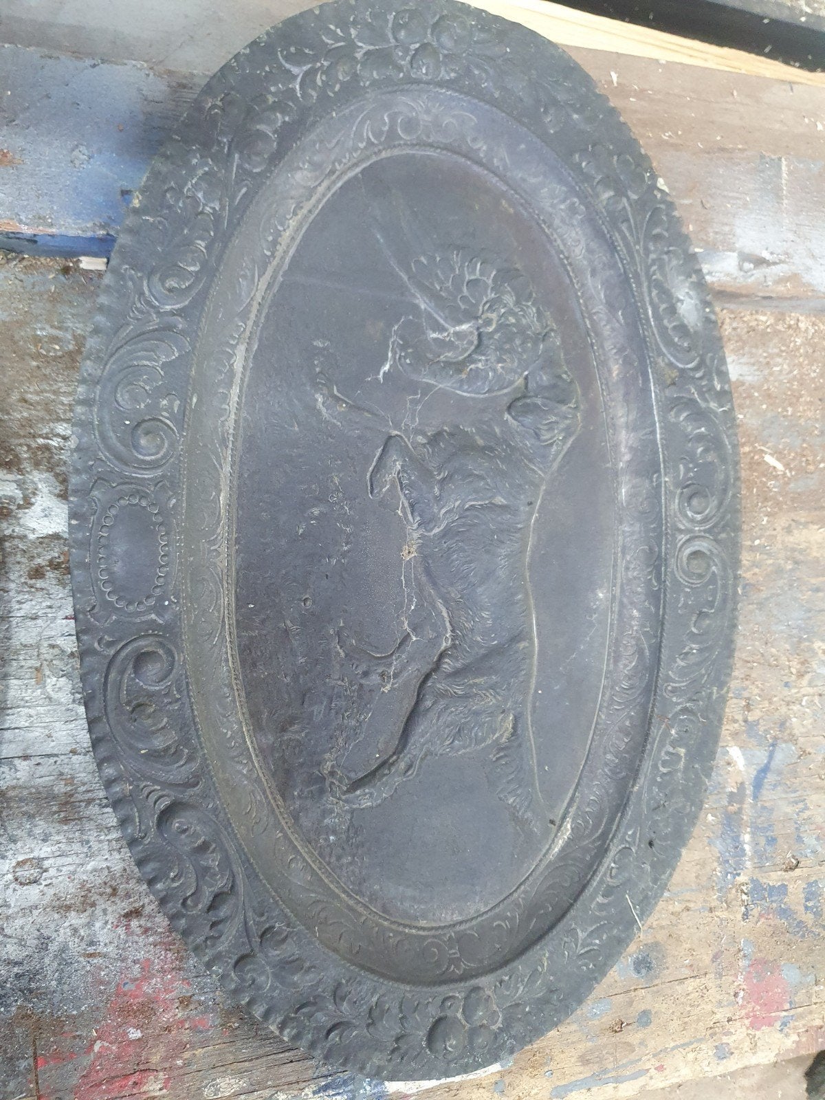 antieke koperen jacht platen, Ophalen of Verzenden