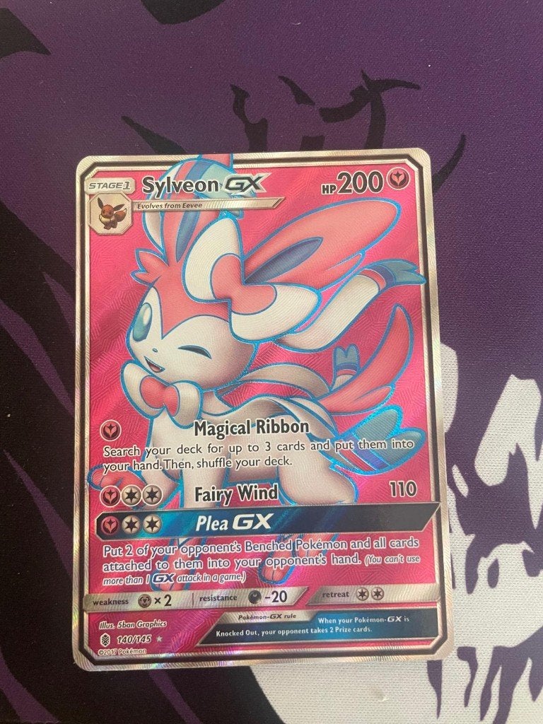 Sylveon GX 140/145, Ophalen, Zo goed als nieuw, Losse kaart, Foil