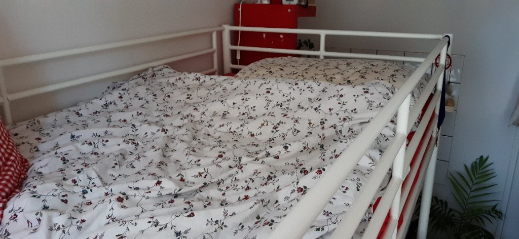 Hoogslaper wit, Ophalen, Gebruikt, Eenpersoons, Minder dan 160 cm