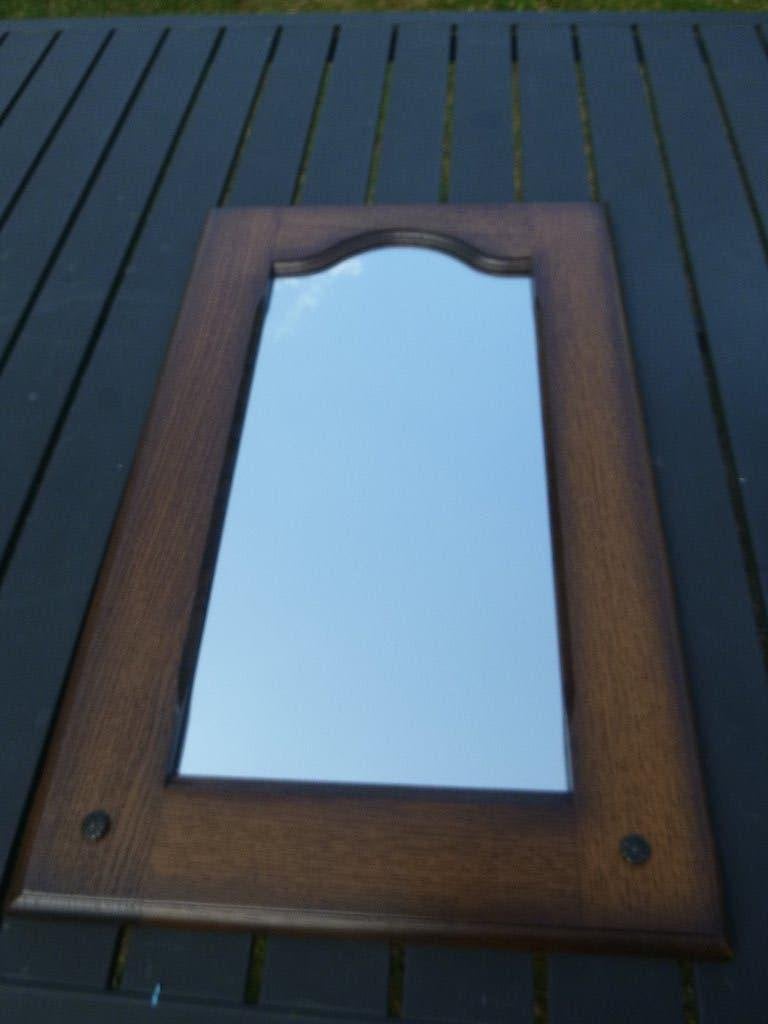 spiegel eiken look, afm. 34x55cm   in nette staat, Huis en Inrichting, Minder dan 50 cm, Ophalen of Verzenden, Zo goed als nieuw
