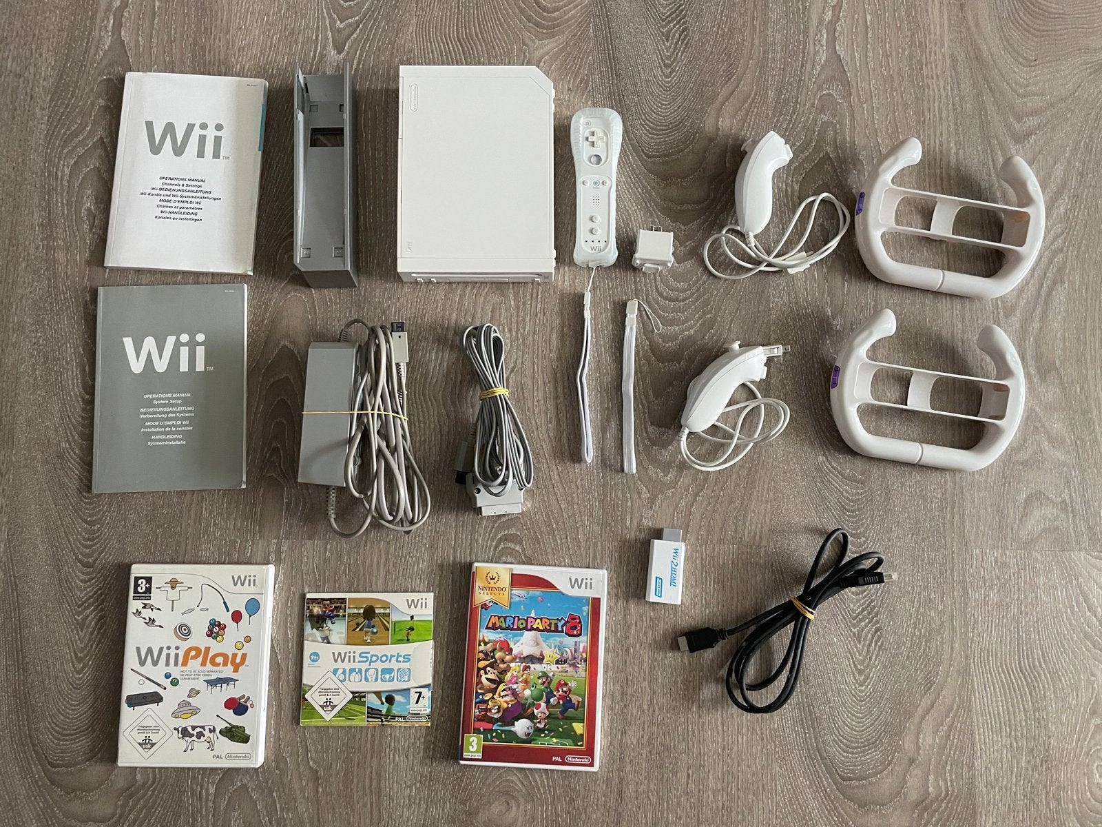 Nintendo Wii bundel met 3 games, Ophalen, Gebruikt, Met 2 controllers, Met games