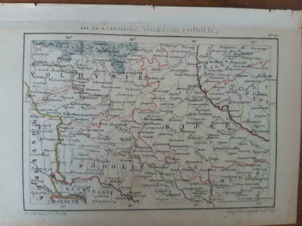 33 / Litho van J. Kuyper uit 1880: Rusland; Volhynie, Kiev, Ophalen of Verzenden