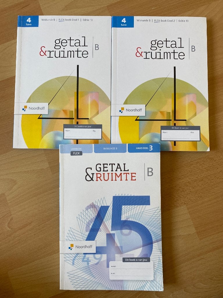Getal & Ruimte Wiskunde B HAVO Deel 1, 2 en 3, Boeken, Noordhoff, HAVO, Ophalen of Verzenden, Zo goed als nieuw