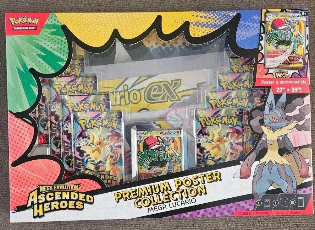 Pokémon TCG Mega Lucario EX Premium Poster Collectie, Ophalen of Verzenden, Nieuw, Overige typen