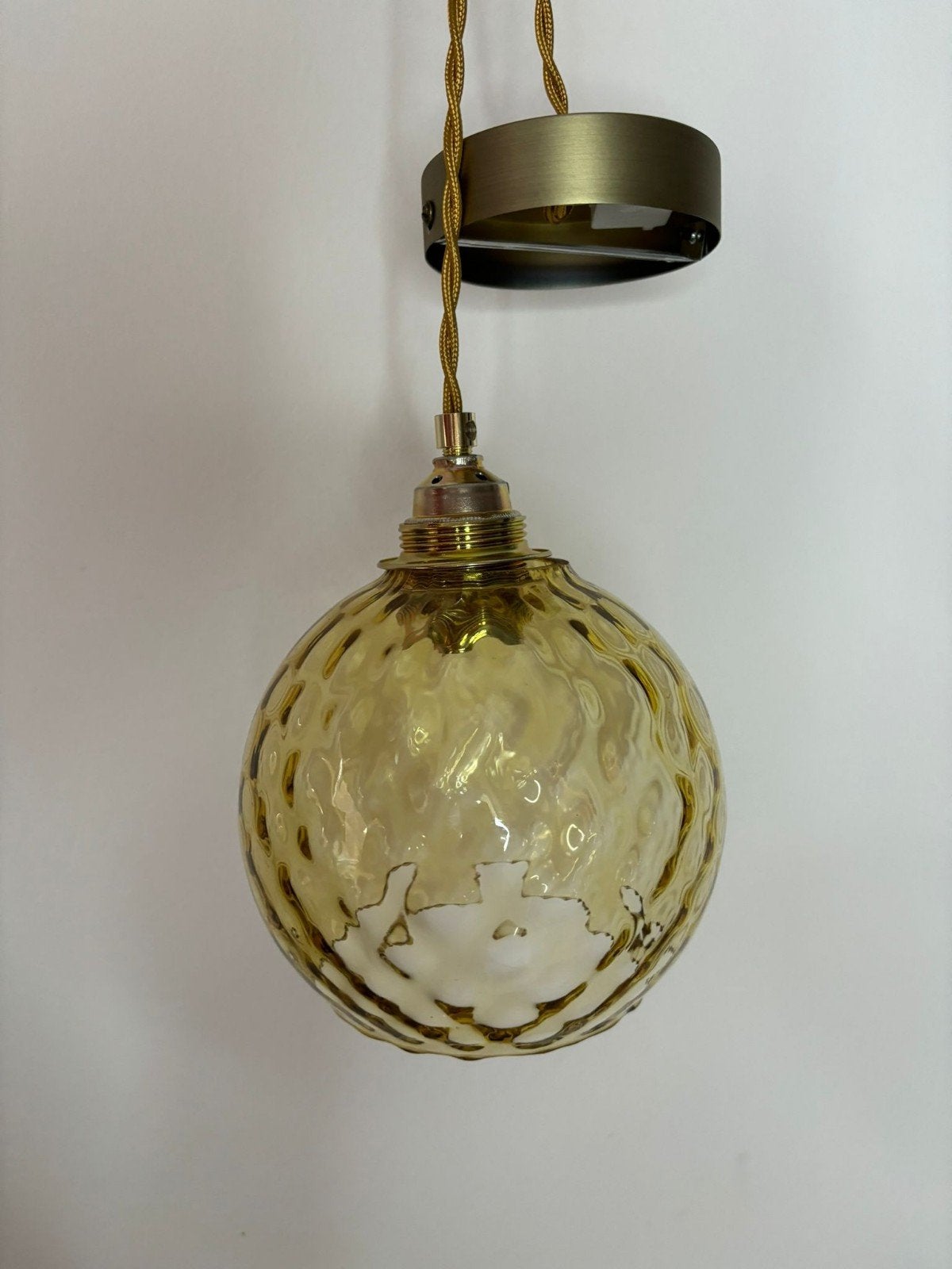 vintage hanglamp bol, Ophalen of Verzenden