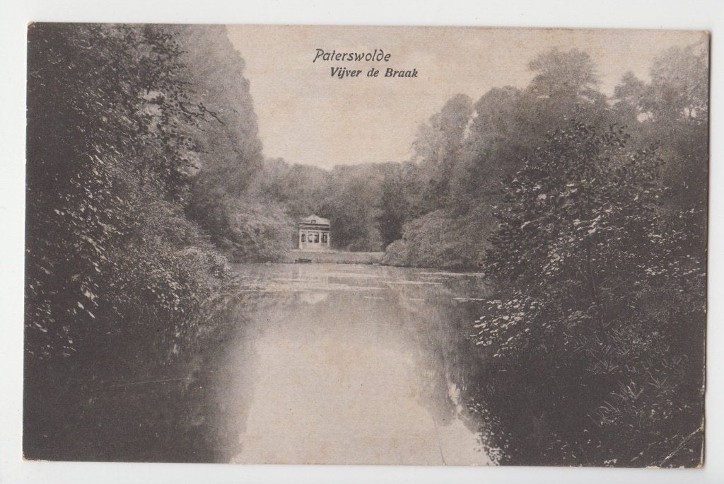 223 Paterswolde 1920 Vijver de Braak Theekoepel B87, Verzenden, 1920 tot 1940, Gelopen, Groningen