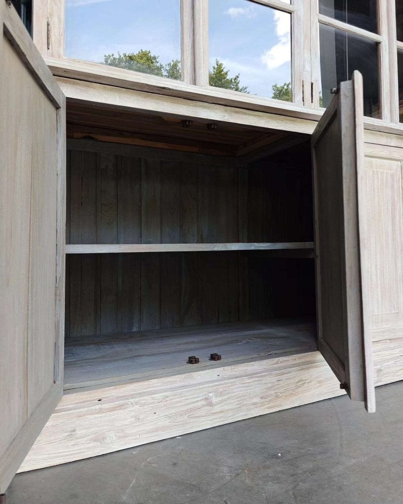 Zeer mooie rustieke winkelkast | Winkelvitrine #7682, Glas, Met deur(en), -, 200 cm of meer