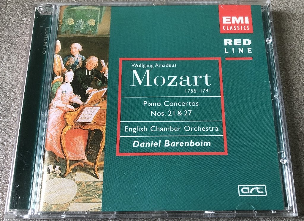 MOZART - PIANO CONCERTOS 21 & 27 - DANIEL BARENBOIM -, Mozart, Ophalen of Verzenden, Zo goed als nieuw, Classicisme