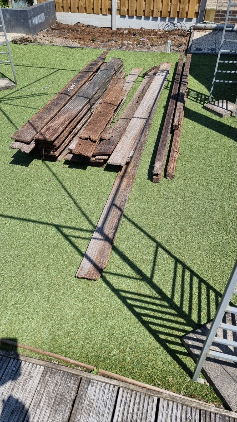 Vlonder/Haardhout gratis, Doe-het-zelf en Verbouw, Hout en Planken, Ophalen, 50 mm of meer, Balk, Minder dan 200 cm