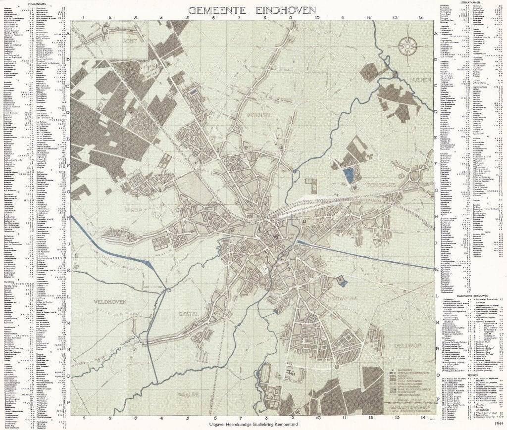 plattegrond Eindhoven 1994 en 1946 Heemkundekring Eindhoven, Heemkundekring Eindhoven, Nieuw, Ophalen of Verzenden, Landkaart