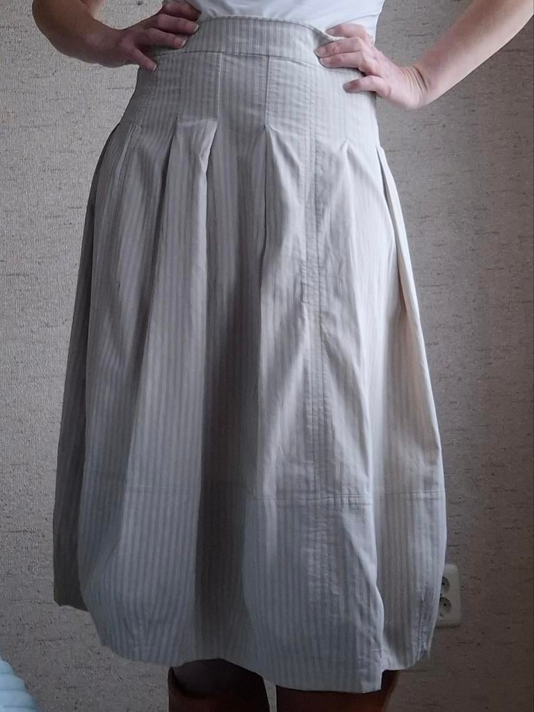 Rok Pauw, maat 3 / 40, Kleding | Dames, Rokken, Zo goed als nieuw, Maat 38/40 (M), Beige, Onder de knie, Ophalen of Verzenden
