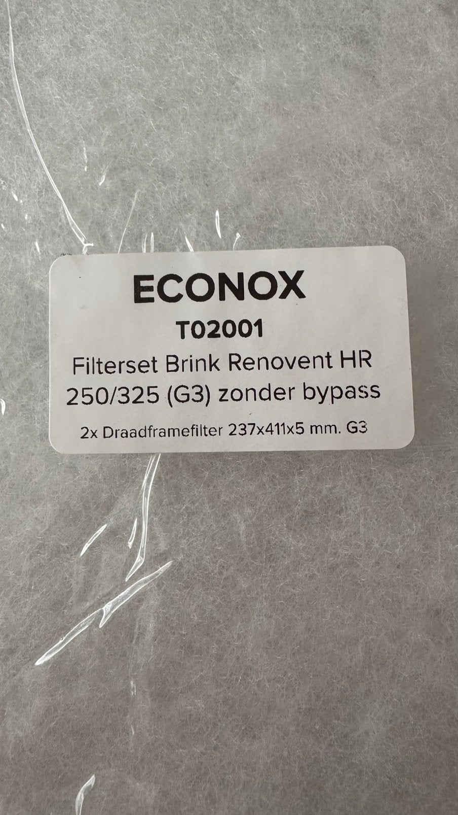 2 sets (4 stuks) WTW filters Brink Renovent HR 250/325 (G3), Ophalen, Nieuw, Ventilator en Afzuiger