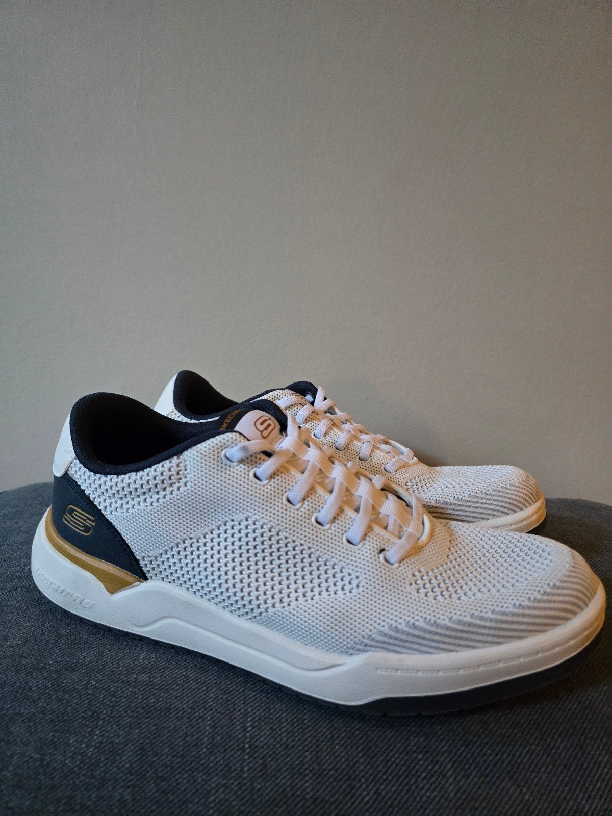 Skechers Streetwear Air Cooled Memory Foam Sneakers, Wit, Ophalen of Verzenden, Skechers, Sneakers of Gympen