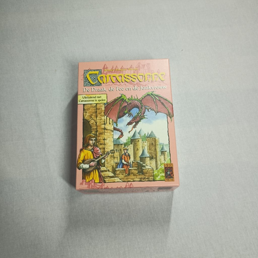 Carcassonne: De Draak, de Fee en de Jonkvrouw, Een of twee spelers, Ophalen of Verzenden, Gebruikt, 999 Games