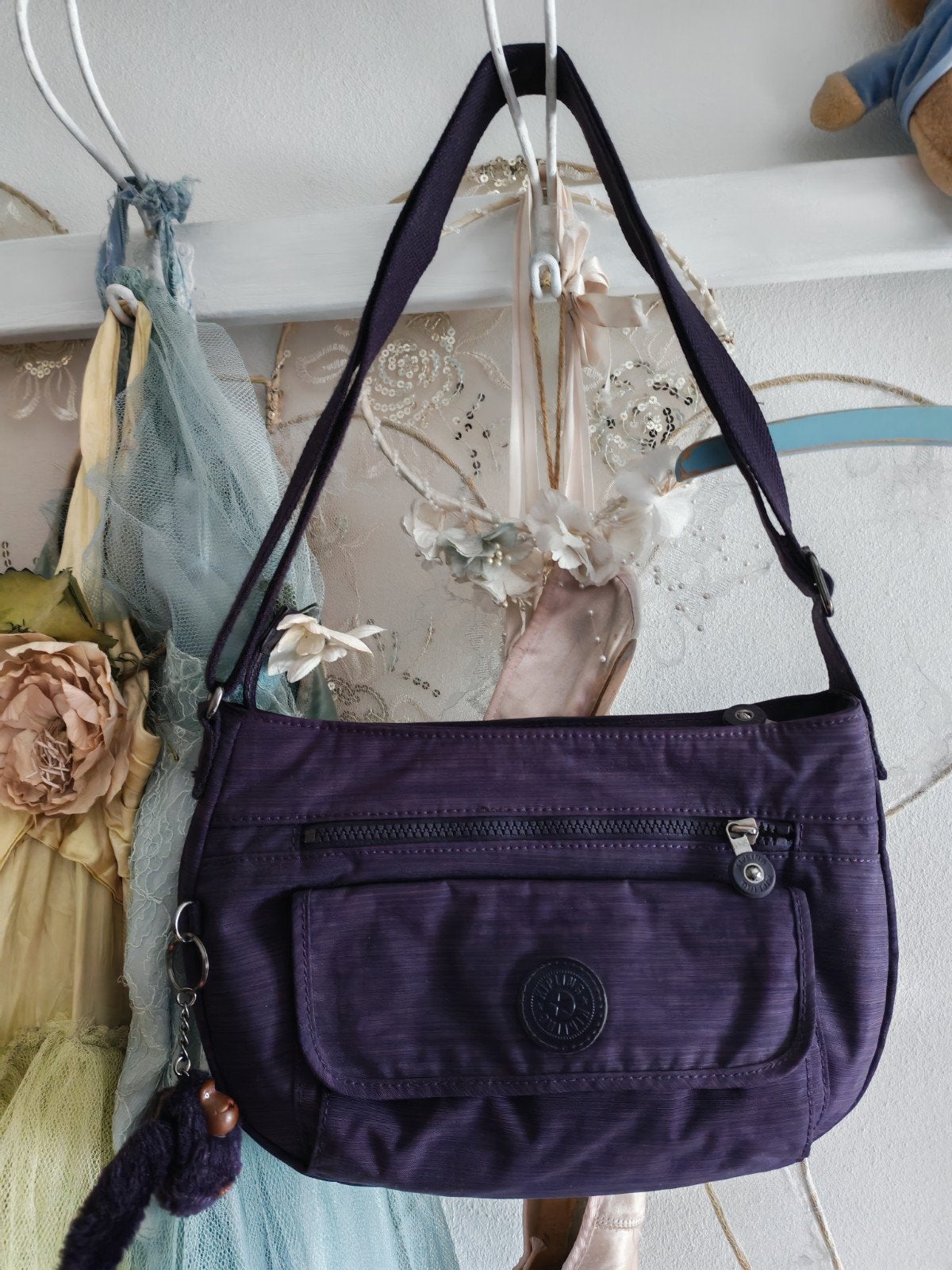 Verkocht 💜KIPLING Cross body /schoudertas Origineel, Sieraden, Tassen en Uiterlijk, Ophalen of Verzenden, Zo goed als nieuw, Blauw