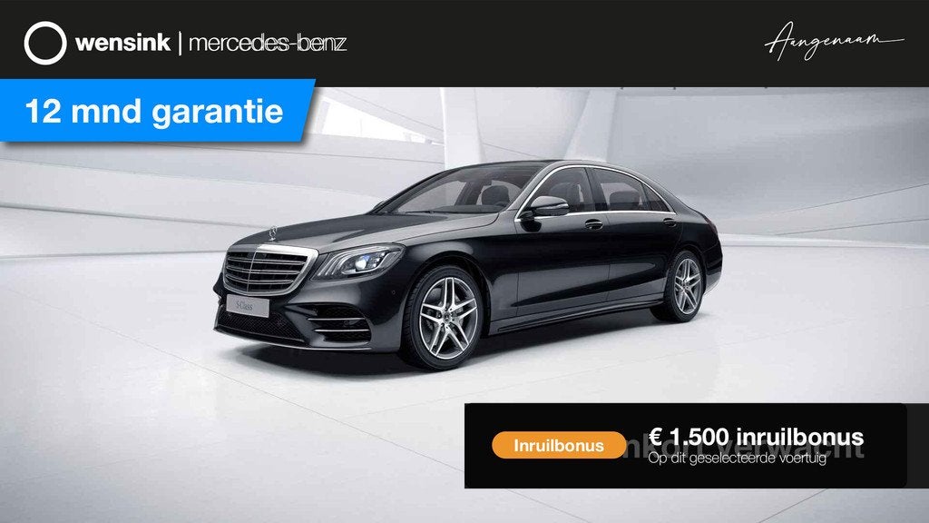 Mercedes-Benz S-klasse 560 4Matic Lang Premium Plus | Burmes, Gebruikt, Parkeerassistent, Zwart, Bedrijf