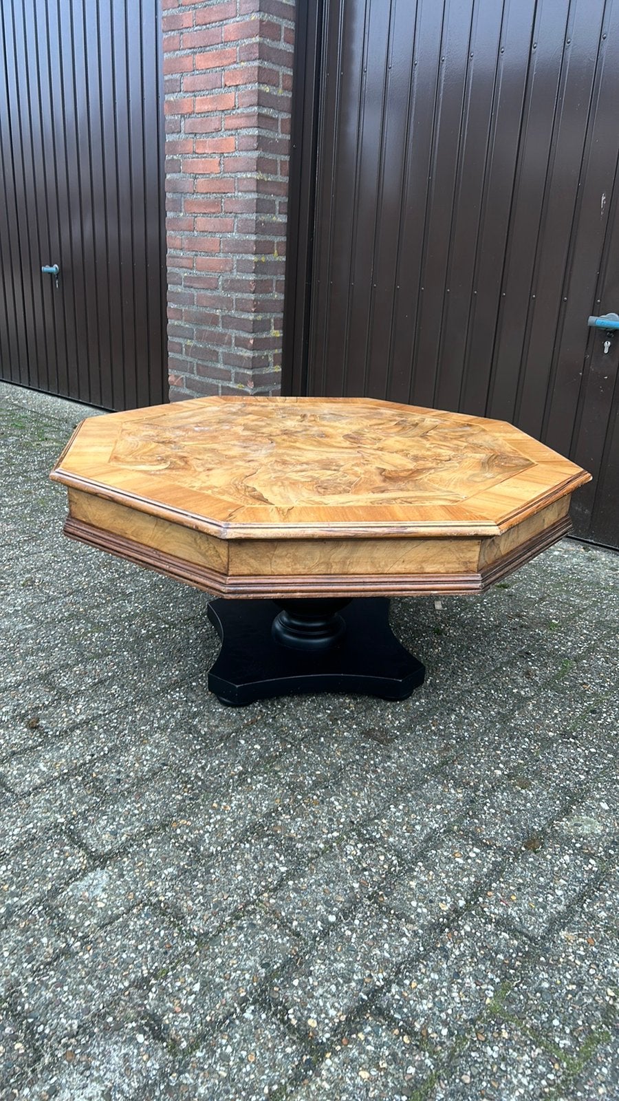 Salontafel achthoekig antiek 100x100x50 cm, Antiek en Kunst, Ophalen
