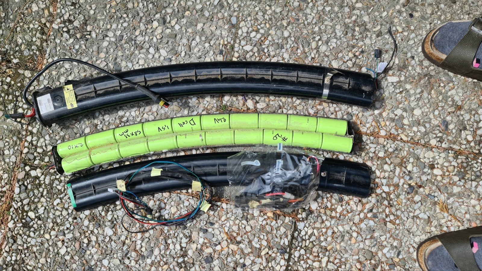 Defecte fietsaccu onderdelen Batavus Padova Easy banaanaccu, Ophalen, Gebruikt