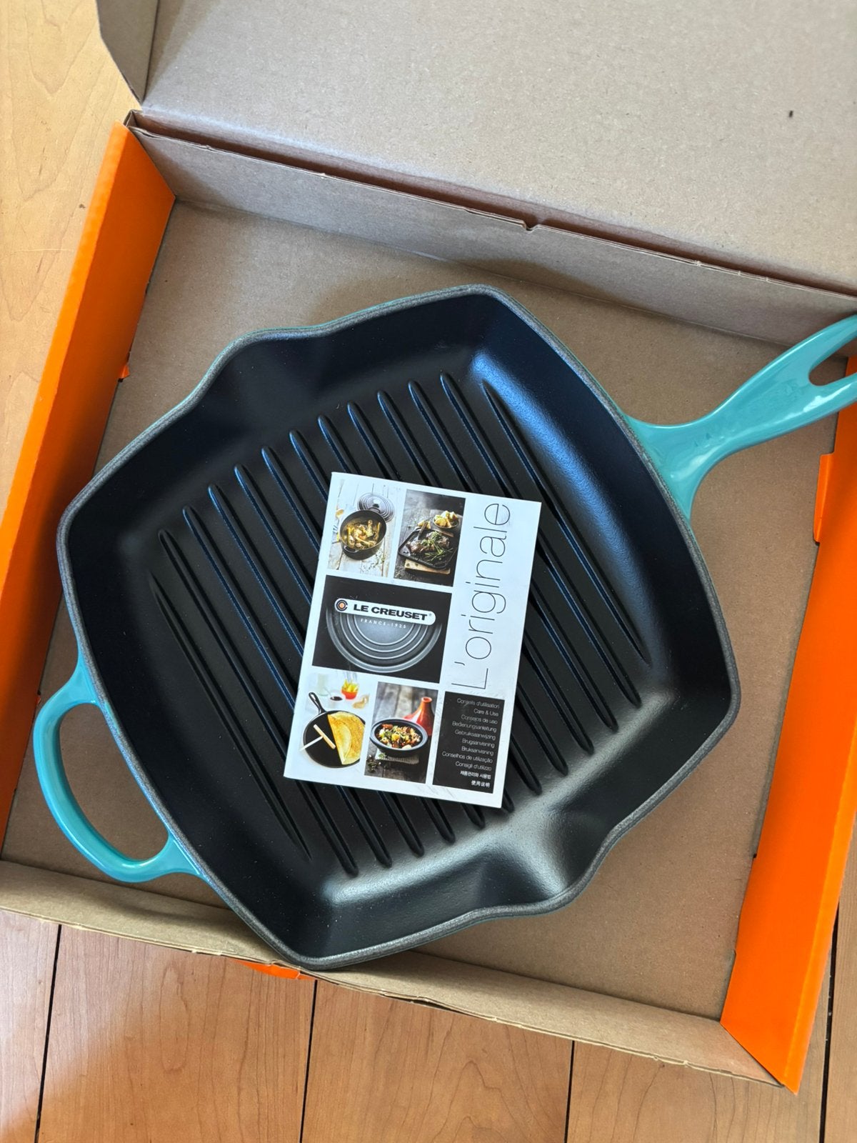 Grilpan Le Creuset nieuw, Le Creuset, Ophalen of Verzenden, Braadpan, Gietijzer