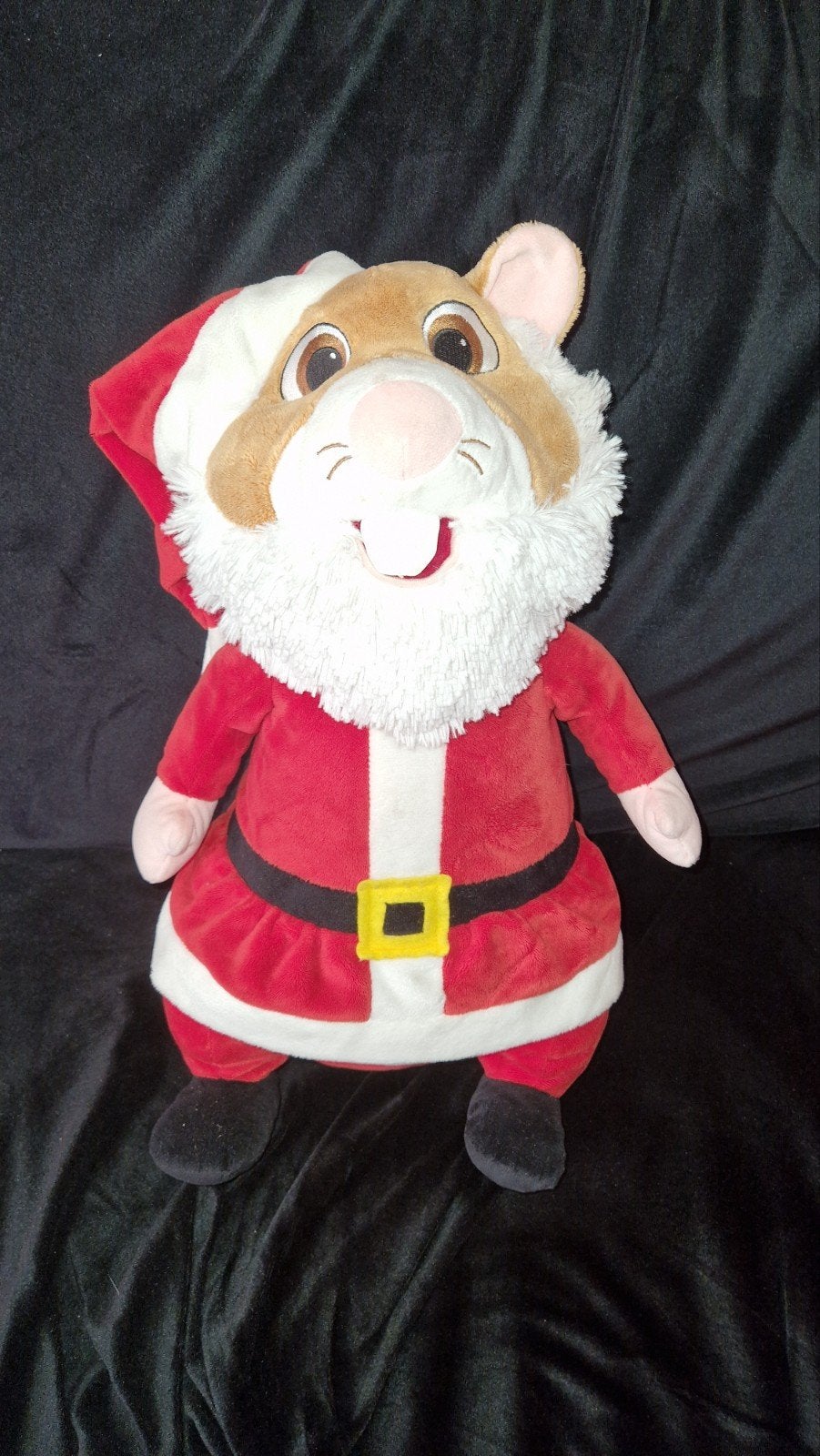 Kersthamster grote knuffel in Kerstmanpak, Muis, Gebruikt, Overige merken, Overige karakters