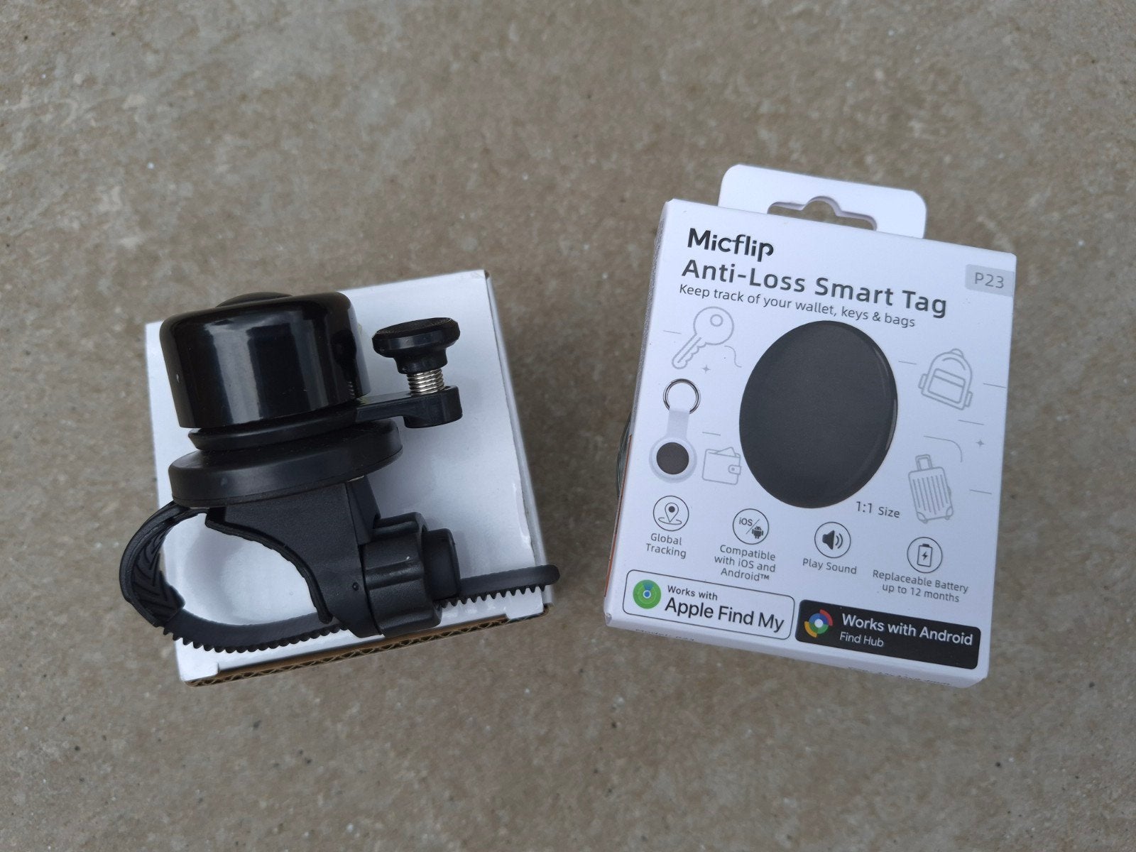 Micflip Antidiefstal Smart Tag en fietsbel en sleutelhanger, Ophalen of Verzenden, Nieuw