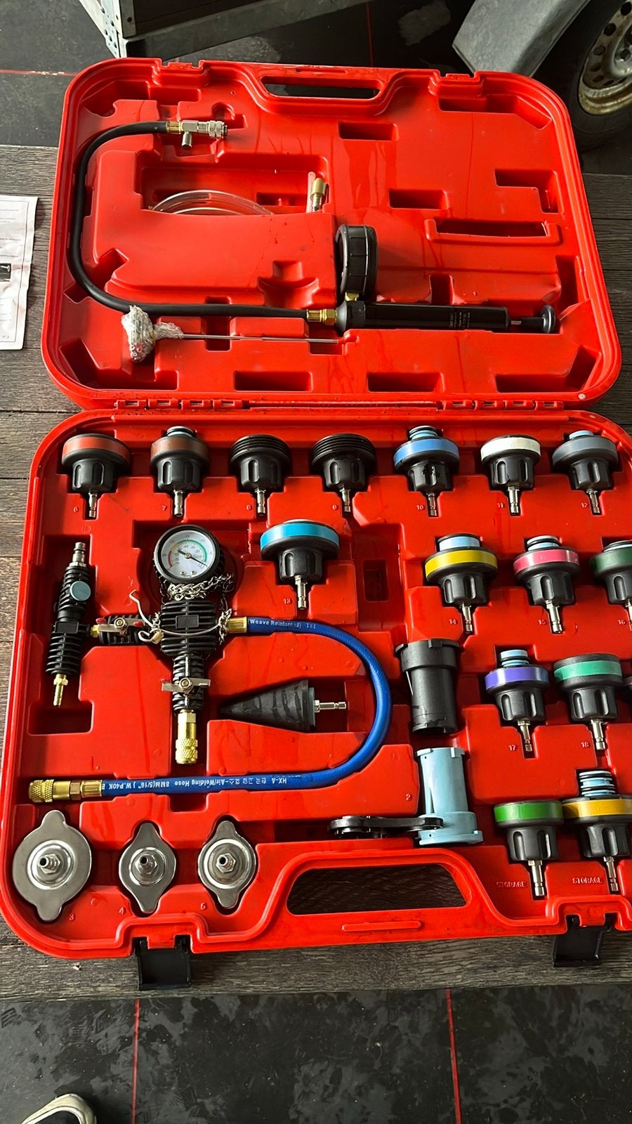 Koelsysteem Druk Tester & Vacuüm Vul Master Kit 28-delig, Ophalen, Gebruikt