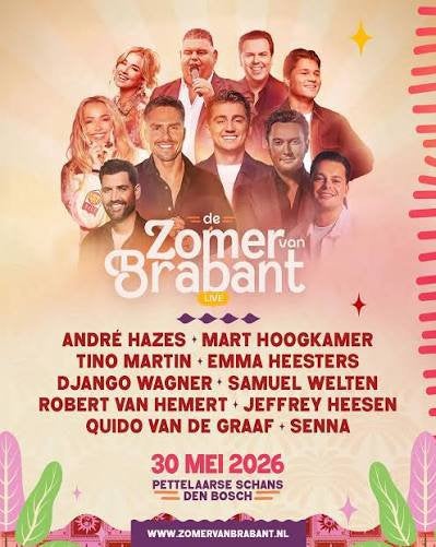 4 kaarten zomer van Brabant!, Tickets en Kaartjes, Evenementen en Festivals, Twee personen