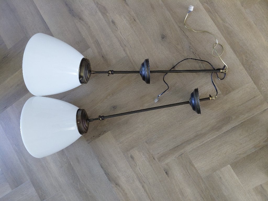 Art deco schoollampen, Ophalen