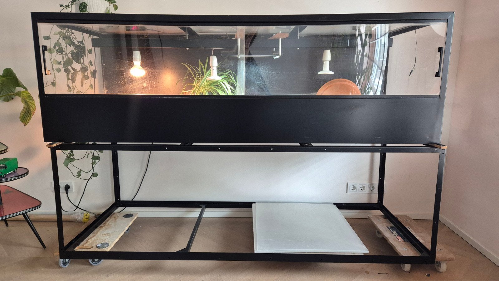 200cm x 75cm / 150cm Terrarium – Modulair, RVS Frame, Dieren en Toebehoren, Ophalen, Gebruikt, Terrarium of Paludarium