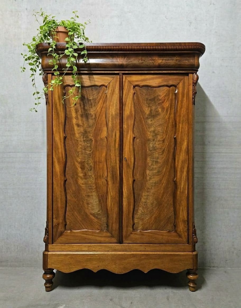 🌿Antieke brocante Biedermeier meidenkast vintage linnenkast, Ophalen of Verzenden