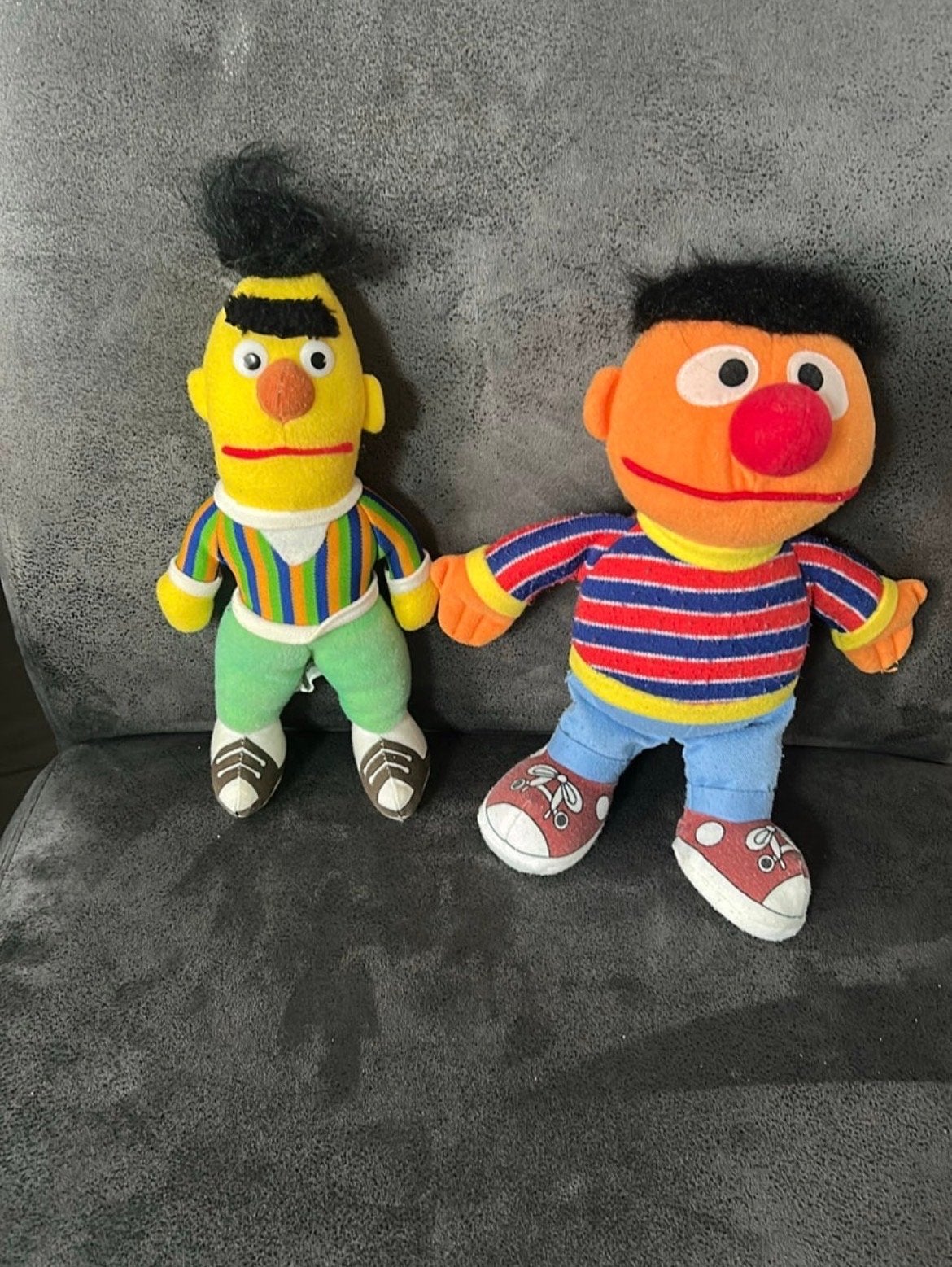 Vintage Bert en Ernie knuffels - Sesamstraat, Kinderen en Baby's, Speelgoed | Knuffels en Pluche, Gebruikt, Overige merken, Overige karakters