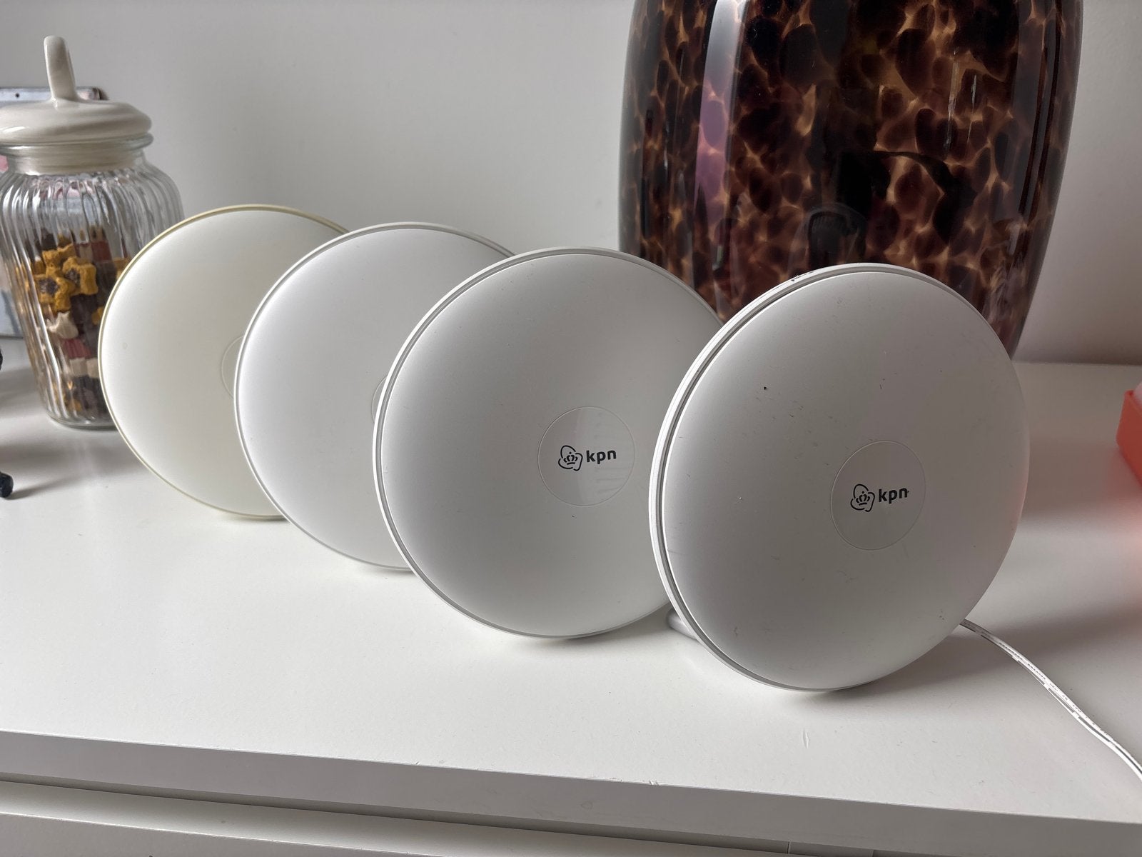 KPN wifi punten (4 stuks) voor optimaal bereik, Computers en Software, Routers en Modems, Ophalen, Zo goed als nieuw, Router
