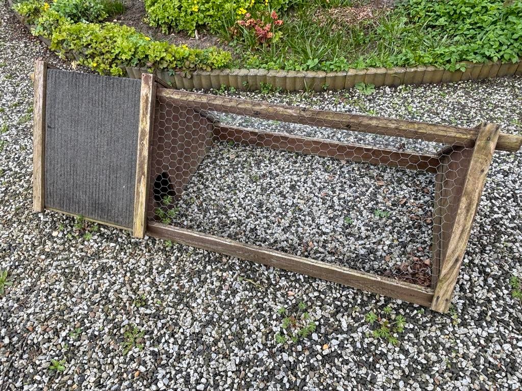 Konijnenren met nachthok., Dieren en Toebehoren, 110 cm of meer, 60 tot 90 cm, Ophalen of Verzenden, Zo goed als nieuw